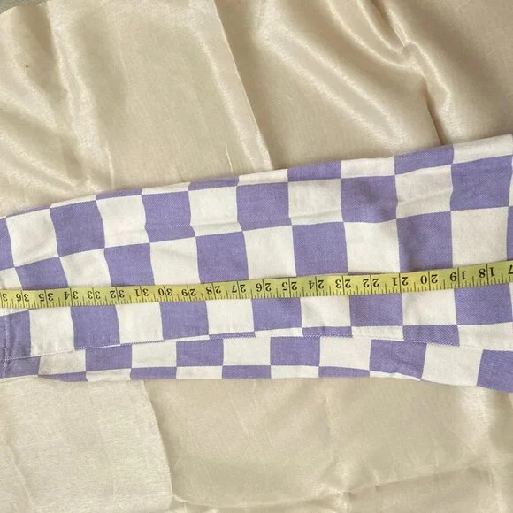 pastel purple checkered pants - Picture 6 of 9